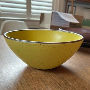 Yellow Speckled Ceramic Bowl